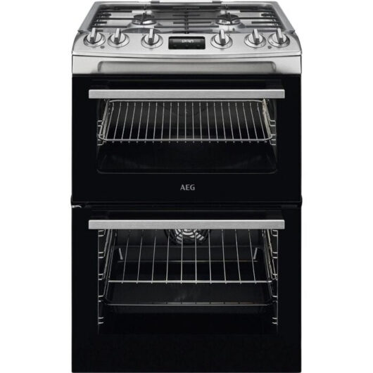 AEG CKX6540ACM 60cm 5000 Series Surround Cook Dual Fuel Freestanding Cooker With Double Oven in Stainless Steel