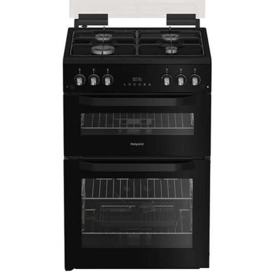 HOTPOINT HDG6GDCB1 60 cm Gas Cooker - Black